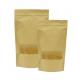 Matte Clear Window recycled kraft paper bags with bottom gusset for food