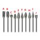 End Mill Carbide Burr Bits Cylindrical Ball Nose Carbide Tip End Mill