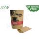 Recyclable Printed Pattern Kraft Paper Zipper Bags Packing With Twisted Handles