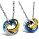New Fashion Tagor Jewelry 316L Stainless Steel couple Pendant Necklace TYGN297