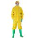 General Purpose Yellow PP + PE Non Woven Protective Coverall Suit With