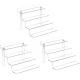 Clear Acrylic Riser Display Stand 4 Tier Organizer Detachable 9x8.2x6.8inch