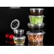 1oz 2oz 3oz 4oz 5oz Round Portion Cups Disposable Dipping Sauce Take Out Plastic seasoning Cup with hinged lid
