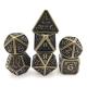 Board Game DND Practical Tabletop Gaming Dice Set Polyhedral Black Cuprum Multipurpose