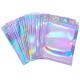Glossy Holographic Laser Film Food Packing Pouches With Zipper