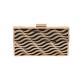 Wave Pattern Hollow Out Metal Clutch Frame For Party Wear Purse