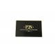 Matte Black Metal Business Cards Stainless Steel Plated Gold Silkscreen Print