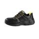 Comfortable EVA Insole Steel Toe Black Leather Mesh PU Sole Puncture Resistance Work Safety Shoes