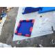 Deep Blue And Red Tarpaulin Inflatable Water Pool 6x6m For Family