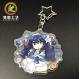Manufacture Custom Transparent Shape Epoxy Resin Glitter Sparkle Acrylic Charms Key chains in China
