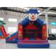 Newest fire Clown Inflatable Bounce House with Slide for Sale