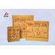 Customized Kraft Recycled Paper Gift Bags LOGO Printing Yellow Color Foil Surface