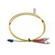 LC/UPC-FC/UPC duplex 2.0mm 1M fiber optic patch cord singlemode G652D LSZH