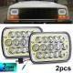 5x7 Square Led Headlights / Led Car Headlights For Jeep Wrangler Cherokee XJ