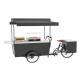 Custom Electric Burger Food Cart With Fryer / Refrigerator And Iron Plate