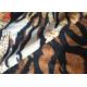 Plain Dyed Polyester Velvet Fabric With Animal Design Printed For Upholstery