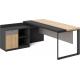 1.6M / 1.8M Luxury Contemporary Executive Desk With Metal Legs