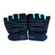 Black Workout Hand Gloves , Wrist Wrap 10.5 Inch Weighted Exercise Gloves