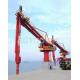 Red Cement Ship Unloader 30 Degree For Lifting Up Probing Down Pitch Angle