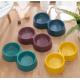 Plastic Dog Bowl Set Detachable Double Dish For Pet Food Water Feeder