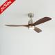 Wood Ceiling Fan Light Satin Nickle Body 3 Blades Quiet Dc Motor
