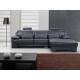 Sectional leather sofa hotel furniture 1+3+chaise h858