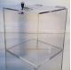 Acrylic Charity Donation Ballot Tip Box Container with High Quality Cam Lock