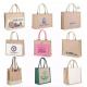 Silk Screen Plain Shopper Shopping Bag Customized Handmade Gift Beach Hemp Jute Bags