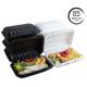 Takeaway PP Disposable Plastic Lunch Box Meal Prep Clamshell Hinged Lid Design