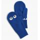 Cute Blue Knitted Mitten Gloves , Boy ' S 100 % Acrylic Hand Warmer Mittens