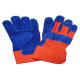 Blue Customized Safety Leather Hand Gloves , Hand Protection Gloves