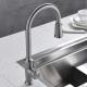 High Arch One Touch Kitchen Faucet Anti Clogging Nozzle Kitchen Pull Out Tap
