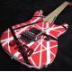 5150 Striped Series Red/Black/White, Maple fingerboard, Floyd Rose Locking Tremol Wolfgang Eddie Van Halen style guitar