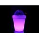 Plastic Plant Container Light Up Furniture , Rechargeable Led Bar Furniture