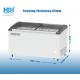 Curved Glass Top Deep Chest Freezer Commercial 10.5 CUFT For Shopping Mall