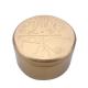 Gold Color 0.25mm Iron Tea Tin Box With Emboss Lid