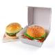 Hamburger and chicken packaging box customized logo food grade square foldable