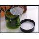 Green Empty Face Cream Jars 50G Capacity , Plastic Cosmetic Containers With Lids