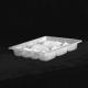 210 X 190 X 30MM Plastic Divided Food Trays Rectangle Disposable Divided Food Trays