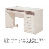 Ivory White MDF Computer Desk With Storage Drawers Optional Dimensions
