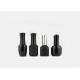 Black Body Empty Glass Nail Polish Bottles Unique Frosted Screw Cap Sealing