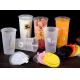 Injection Molded Milk Tea Cups Frosted Surface 500ml Disposable Boba Cups
