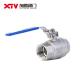 2PC Threaded Manual Ball Valve Stainless Steel Bidirectional Flow Direction Versatile