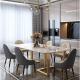 High Hardness Italian Marble Top Dining Set Rectangle Dining Table And Chairs