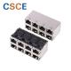 LED Shielded RJ45 8 Pin Connector , 8 Ports RJ45 Connector Port RoHS Approved