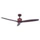 Decorative 110v 75w 52 Inch Flush Mount Ceiling Fan With Light And Remote