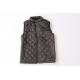 Black Rhombic Lattice Utility Gilet Vest Men's Quilted Padded Vest