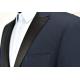 Slim Fit Mens Tuxedo Suit Navy Black Piping Anti Static ISO9001 Certification
