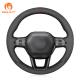 2017-2020 Honda Civic 11th Gen 2022 Soft Suede Steering Wheel Cover with Black Thread