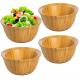 Eco-Friendly 6inch  Bamboo Salad Bowl Set For Food Storage Display Mixing Bowls
